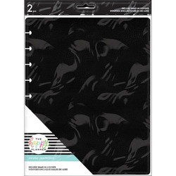 Mambi Happy Planner Deluxe Snap-In Cover -kannet, Midnight Black