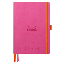 Rhodia Goalbook -muistikirja, soft fuchsia A5 dot ivory