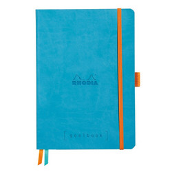 Rhodia Goalbook -muistikirja, soft turquoise A5 dot ivory