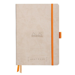 Rhodia Goalbook -muistikirja, soft beige A5 dot ivory