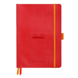 Rhodia Goalbook -muistikirja, soft poppy A5 dot ivory