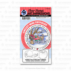 Art Impressions Sleigh Ride Circlet Mini Tryfolds -leimasin- ja stanssisetti
