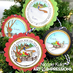 Art Impressions Sleigh Ride Circlet Mini Tryfolds -leimasin- ja stanssisetti