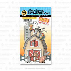 Art Impressions Barnyard Animal Cubbies -leimasin- ja stanssisetti