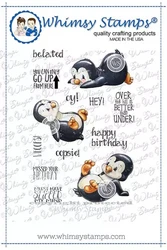 Whimsy Stamps Penguin Slides -leimasin