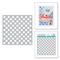 Spellbinders Picnic Checkerboard -sapluuna