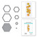 Spellbinders stanssisetti Color Block Mini Hexagons
