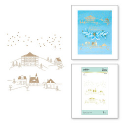 Spellbinders Glimmer Hot Foil -kuviolevy Glimmer Winter Village