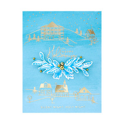 Spellbinders Glimmer Hot Foil -kuviolevy Glimmer Winter Village