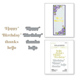 Spellbinders Glimmer Hot Foil -kuviolevy -ja stanssisetti Be Bold Glimmer Sentiments