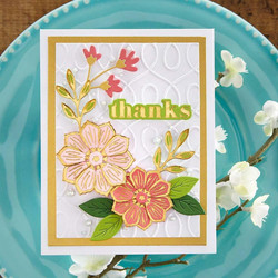 Spellbinders Glimmer Hot Foil -kuviolevy -ja stanssisetti Be Bold Glimmer Sentiments