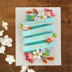 Spellbinders Glimmer Hot Foil -kuviolevy -ja stanssisetti Sentiment Banner