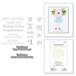 Spellbinders Glimmer Hot Foil -kuviolevy -ja stanssisetti We Dance Glimmer Sentiments