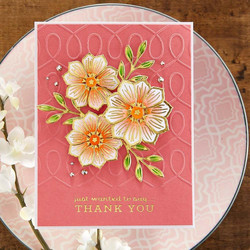 Spellbinders Glimmer Hot Foil -kuviolevy -ja stanssisetti Glimmer Edge Flowers