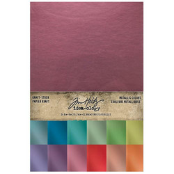 Tim Holtz Idea-Ology paperikko Kraft-Stock, Metallic Colors, 6
