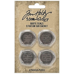Tim Holtz Idea-Ology Metal Quote Seals -koristeet