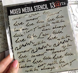 13@rts Mixed Media sapluuna Love Letters
