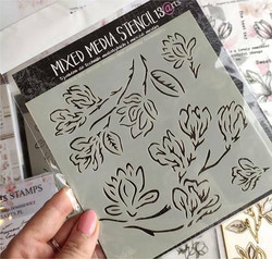 13@rts Mixed Media sapluuna Magnolia Tree