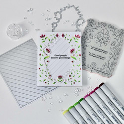 Pinkfresh Studio Spark Of Goodness Floral Frame -stanssi