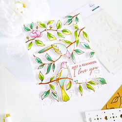 Pinkfresh Studio sapluunasetti Songbirds On Branches, A2