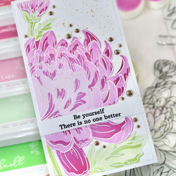 Pinkfresh Studio sapluunasetti Chrysanthemum Slimline