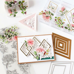 Pinkfresh Studio Hot Foil -kuviolevy Nested Diamonds