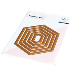 Pinkfresh Studio Hot Foil -kuviolevy Nested Hexagons