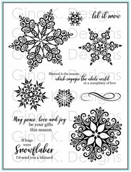 Gina K. Designs leimasin Sparkling Snowflakes