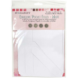 49 and Market Foundations Envelope Pocket Folio -setti, valkoinen