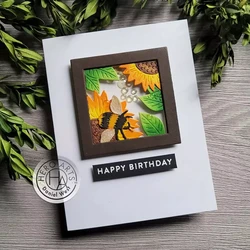 Hero Arts stanssi Looking Glass Bee and Flowers