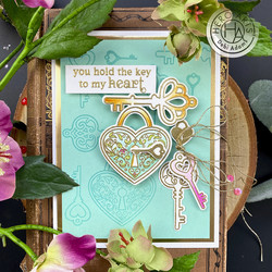 Hero Arts leimasin- ja stanssisetti Key To My Heart