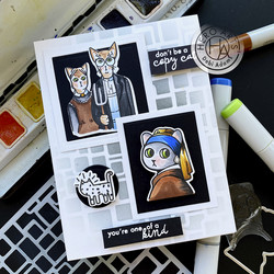 Hero Arts Art Meowseum -leimasin- ja stanssisetti