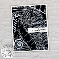 Hero Arts leimasin Swirls & Dots Bold Prints