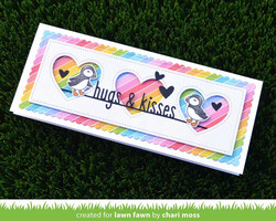 Lawn Fawn stanssi Hugs and Kisses Line Border