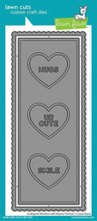 Lawn Fawn stanssi Scalloped Slimline with Hearts: Portrait