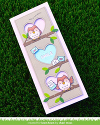 Lawn Fawn stanssi Scalloped Slimline with Hearts: Portrait