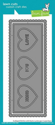 Lawn Fawn stanssi Scalloped Slimline with Hearts: Landscape