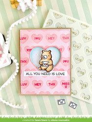 Lawn Fawn sapluunasetti Conversation Heart, 2 kpl