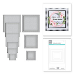 Spellbinders stanssisetti Fluted Classics Squares