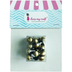 Dress My Craft haaraniitit, antiikkipronssi, 9 mm