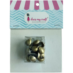 Dress My Craft haaraniitit, antiikkipronssi, 10 mm