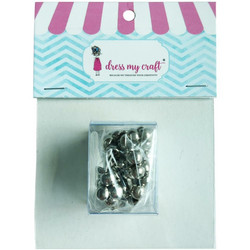 Dress My Craft haaraniitit, kromi, 6 mm