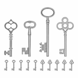 Tim Holtz Idea-Ology Metal Adornments -koristeet Keys