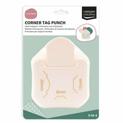 Vaessen Creative 3-in-1 Label Corner Punch -kulmaleikkuri