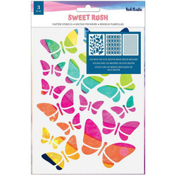 Vicki Boutin sapluunasetti Sweet Rush, Flutter, 3 kpl