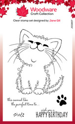 Woodware leimasin Fuzzie Friends, Kati The Kitten