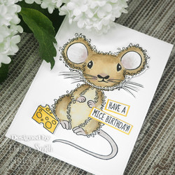 Woodware leimasin Fuzzie Friends, Maisie The Mouse