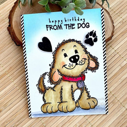 Woodware leimasin Fuzzie Friends, Parker The Puppy