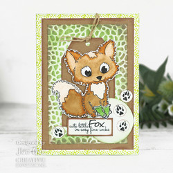 Woodware leimasin Fuzzie Friends, Freddie Fox