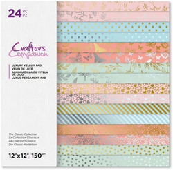 Crafter's Companion Luxury Vellum -paperipakkaus Classic, 12